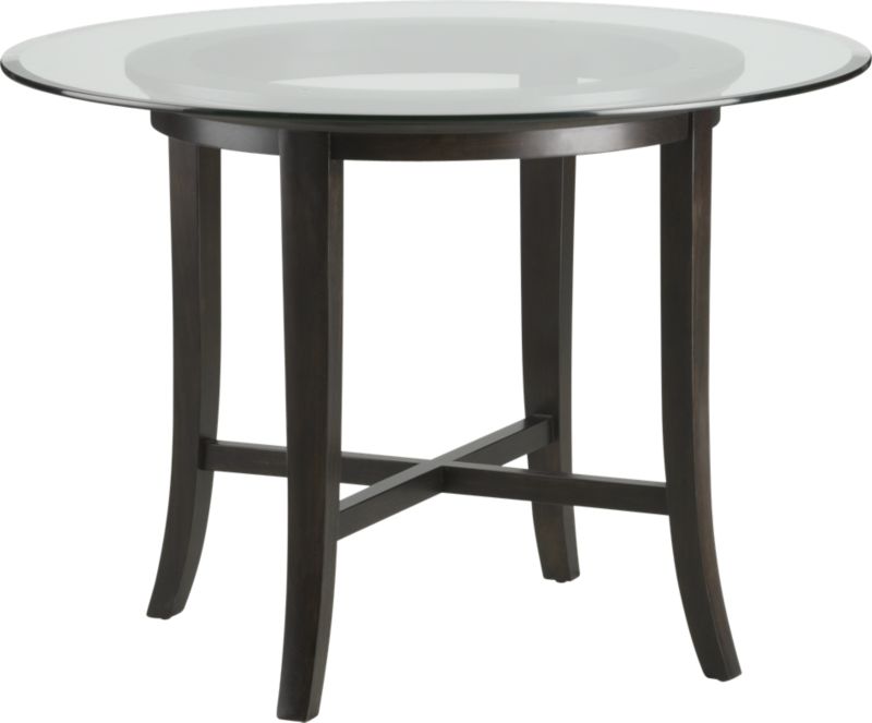 Halo Ebony Dining Table with 42 Glass Top