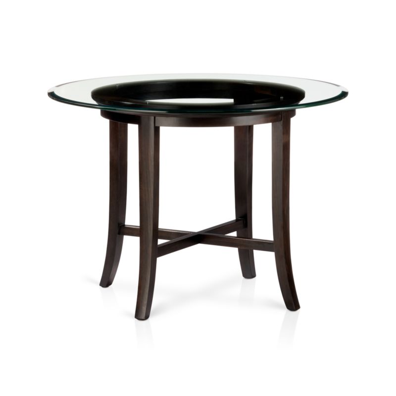 Halo Ebony Dining Table with 42" Glass Top