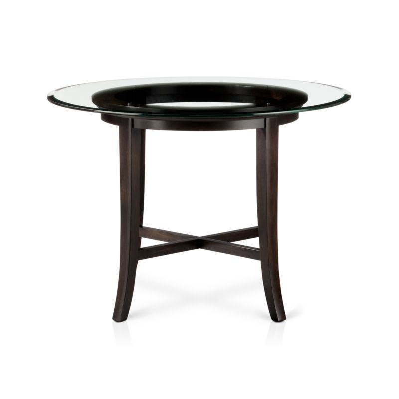 Halo Ebony Dining Table with 42" Glass Top