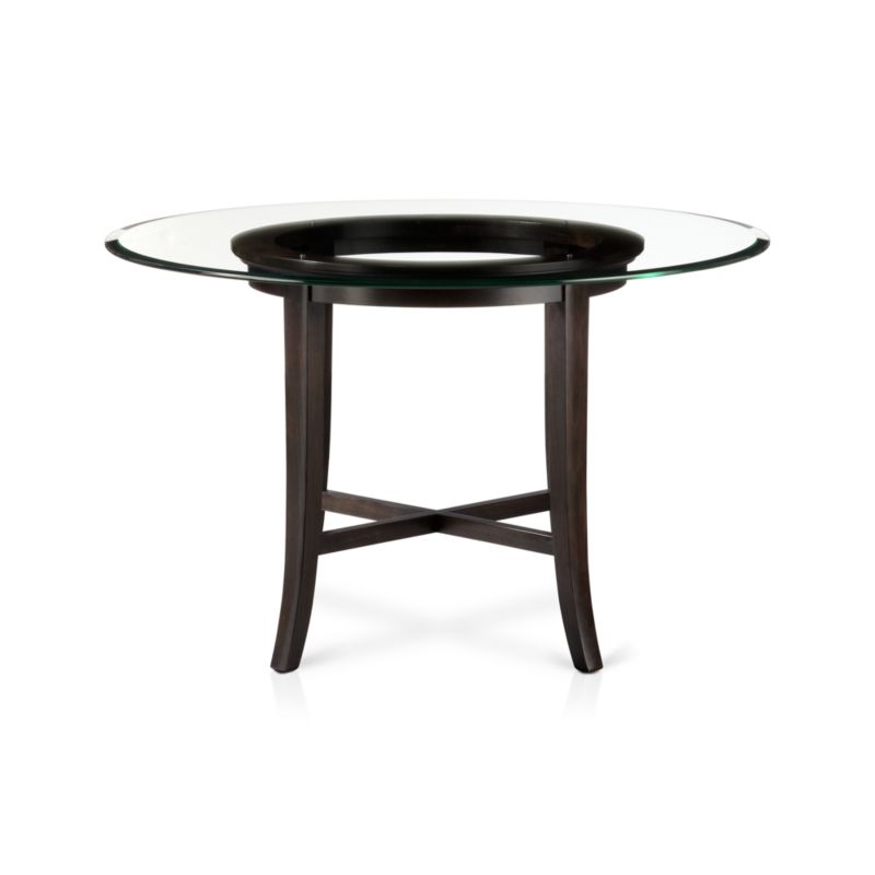 Halo Ebony Dining Table with 48" Glass Top