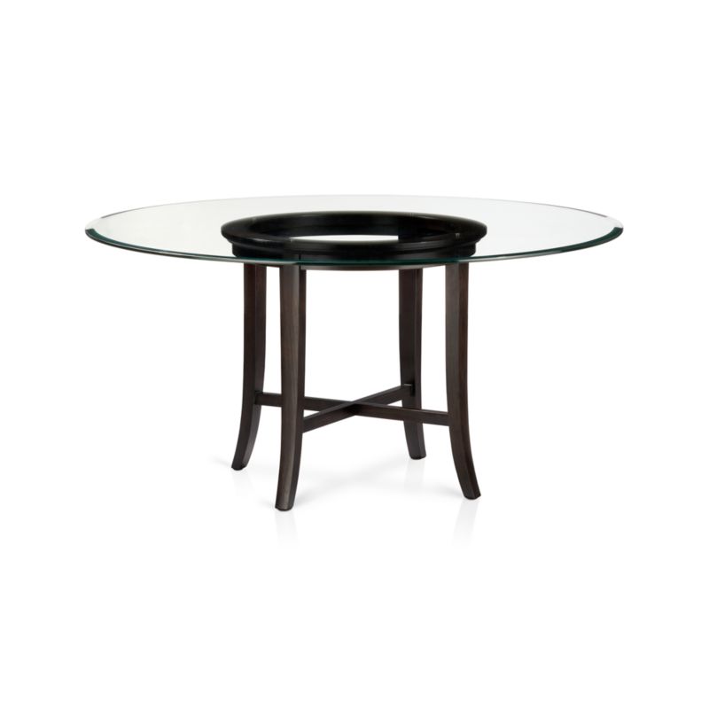 Halo Ebony Dining Table with 60" Glass Top