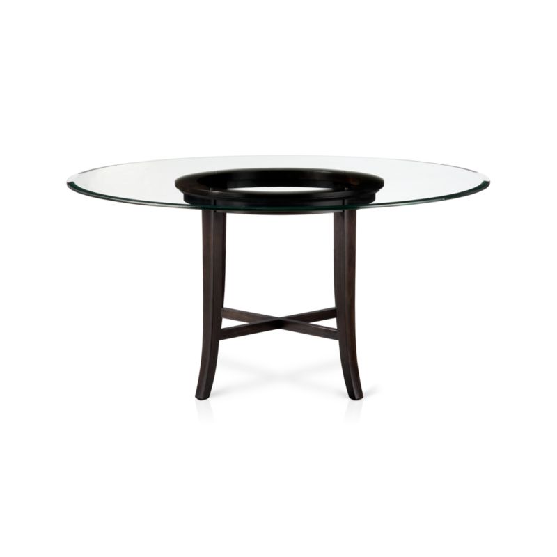 Halo Ebony Dining Table with 60" Glass Top