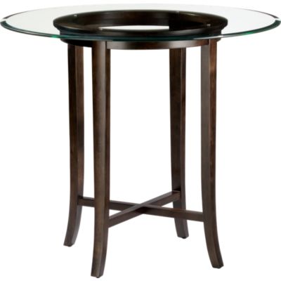 Halo Ebony 42 High Dining Table with 48 Glass Top