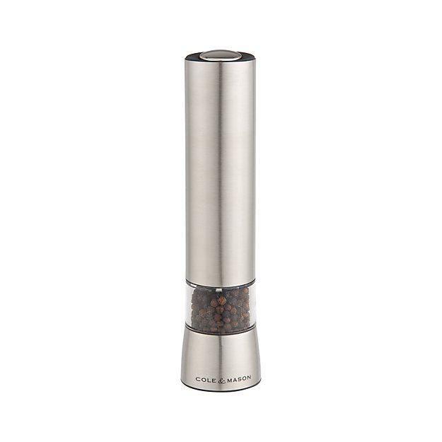 Cole & Mason Hampstead Electric Pepper Mill with Light Crate and Barrel