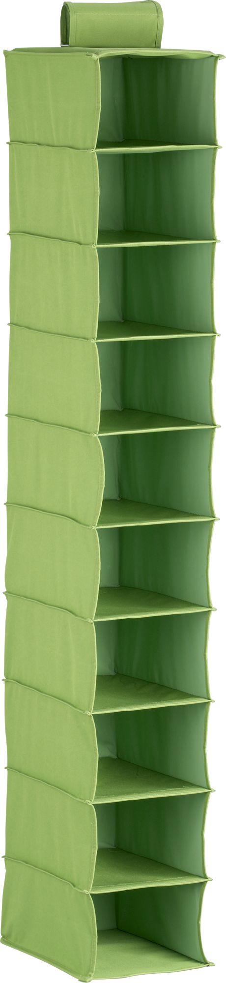 Green 10-Section Hanging Shoe Bag