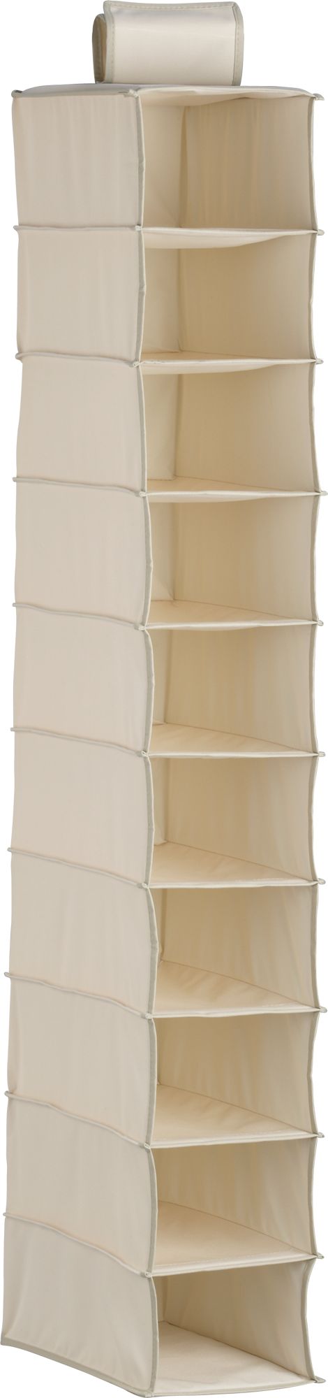 Natural 10-Section Hanging Shoe Bag