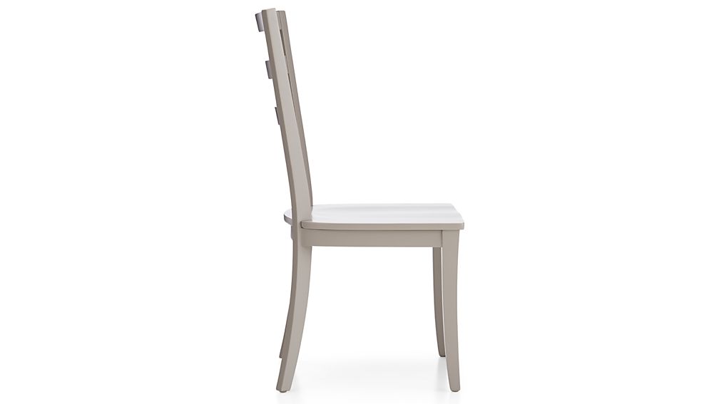 Harper Dove Grey Ladder Back Dining Chair Crate and Barrel
