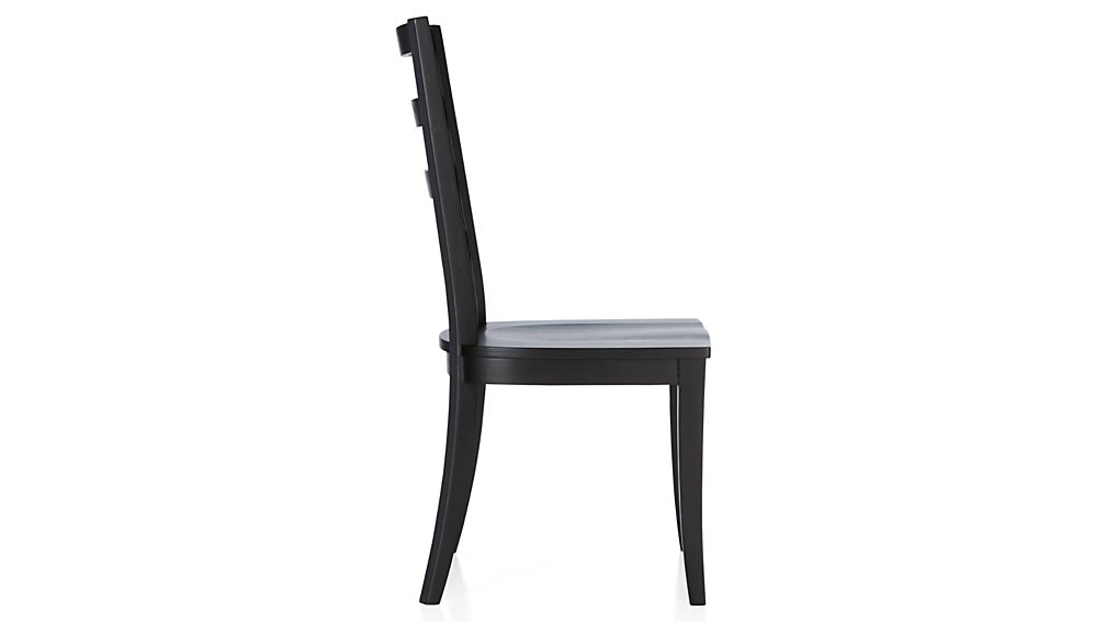 Harper Black Ladder Back Dining Chair Crate and Barrel
