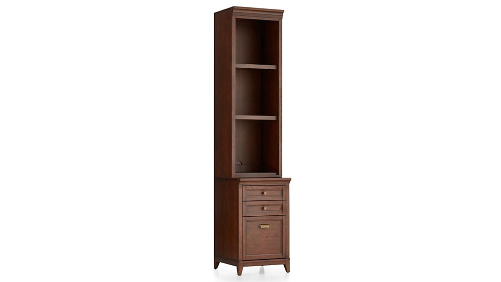 Harrison 18" Cherry Bookcase with Filing Base Crate and Barrel