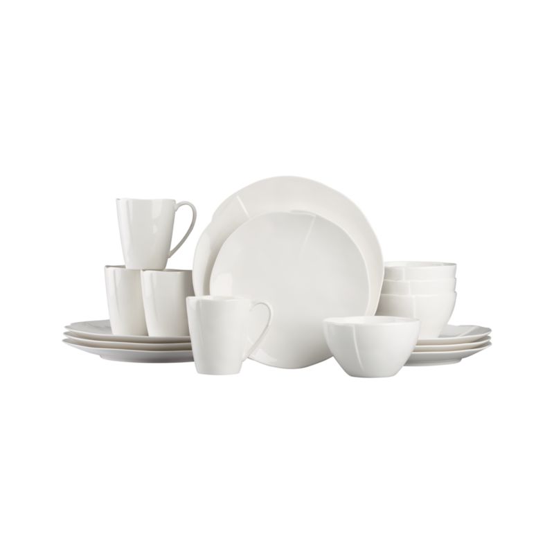 16-Piece Set: four four-piece place settings.