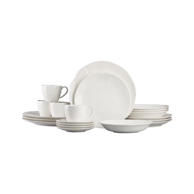 20 Piece Set: four five-piece place settings.