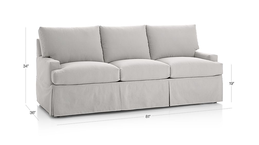 Hathaway Slipcovered Sofa Petry Snow Crate and Barrel