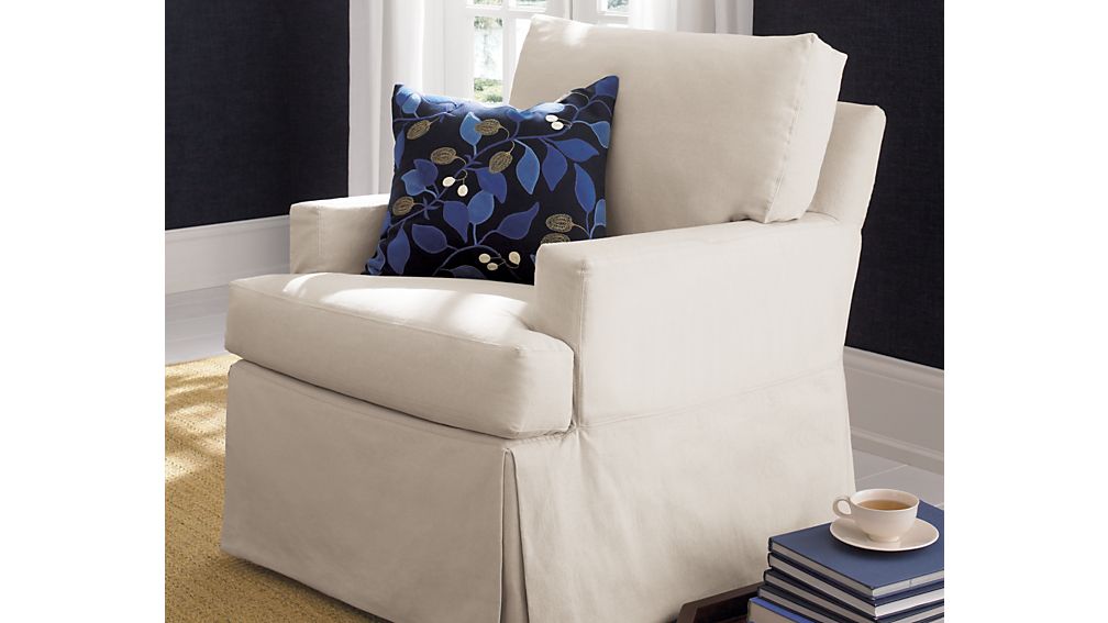Slipcover Only for Hathaway Chair Petry Snow Crate and Barrel