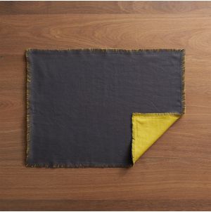 placemat lanai reversible mustard amelia neutrals helena graphite crate