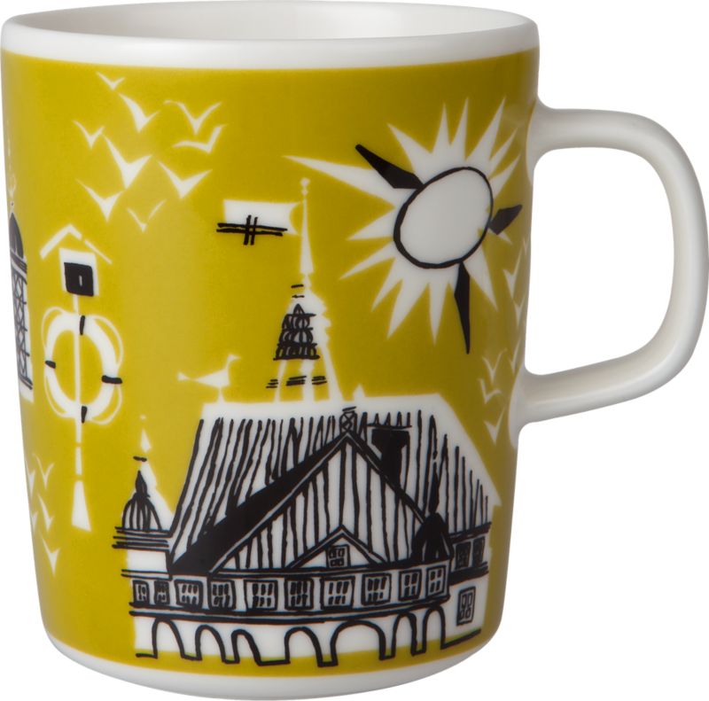 Marimekko Helsinki Lime and Black Mug