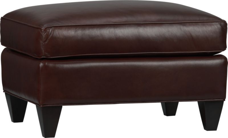 Hennessy Leather Ottoman