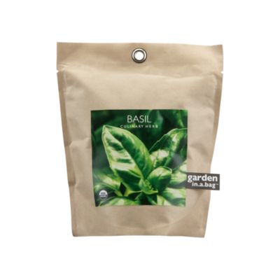 Growing   Herbs on Blue Canvas Bag   Crate And Barrel