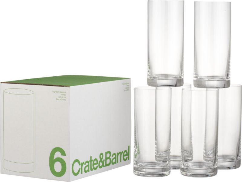 Set of 6 Highball Glasses