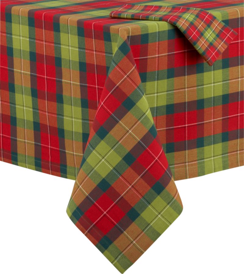 Holiday Plaid Tablecloth