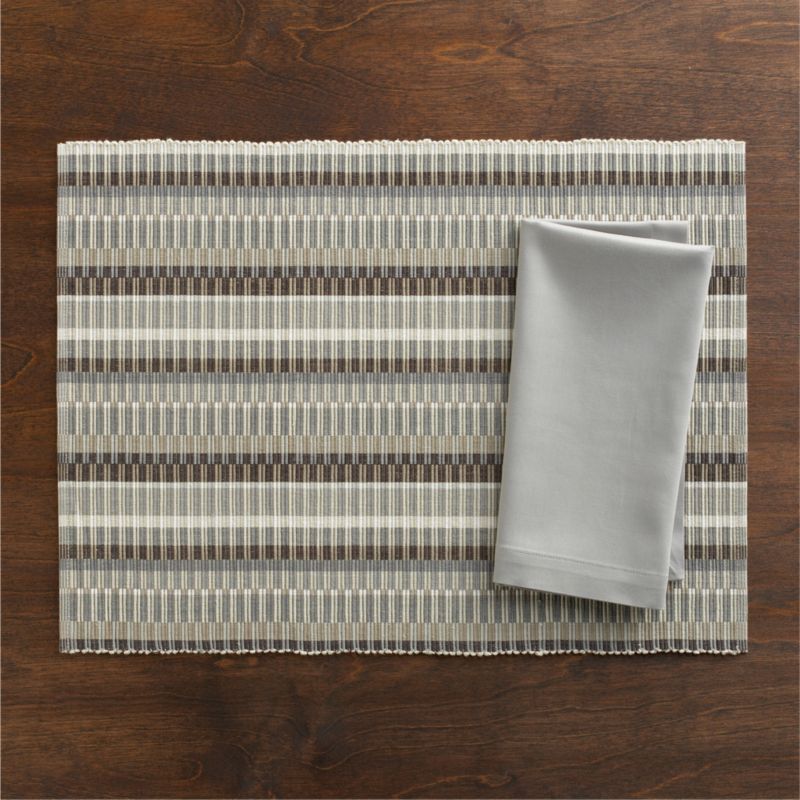 Horizon Placemat and Cotton Dove Napkin -...