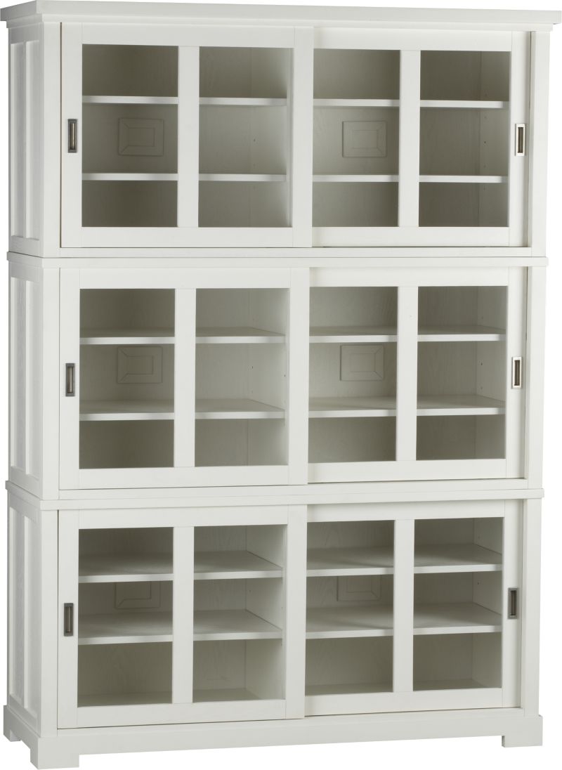 Hudson Triple Glass Cabinet Set of Three