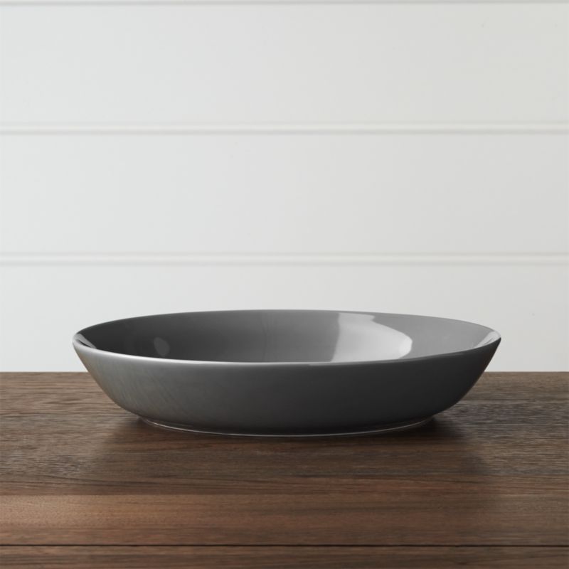 Hue Dark Grey Low Bowl Crate and Barrel