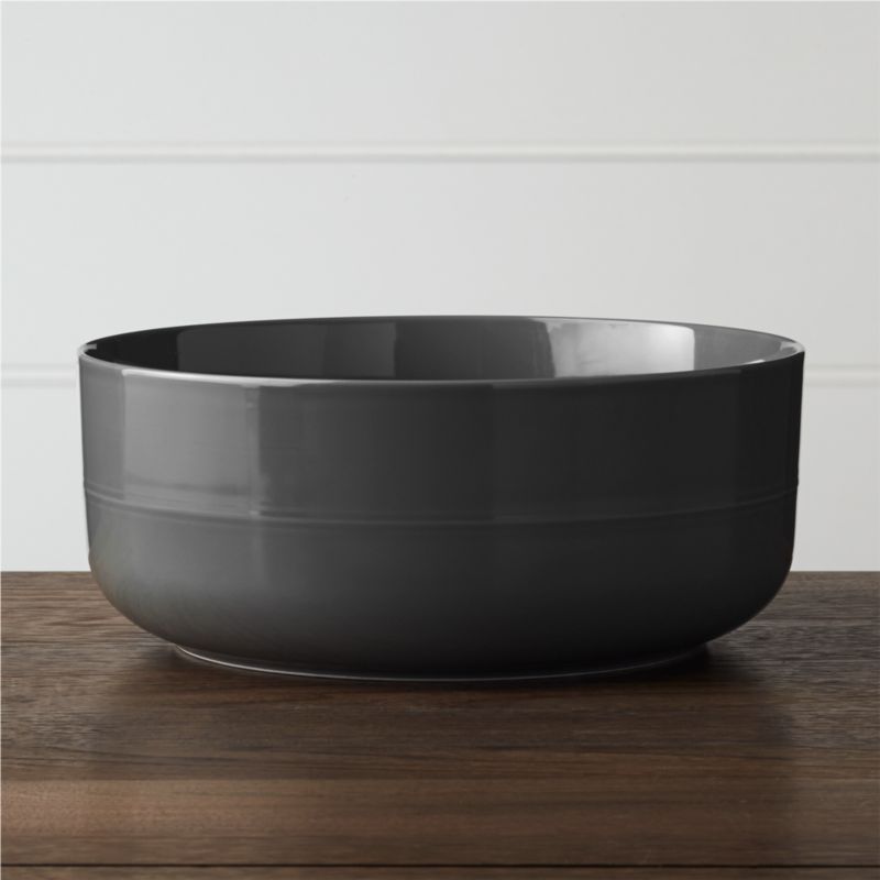 Hue Dark Grey Serving Bowl Crate and Barrel