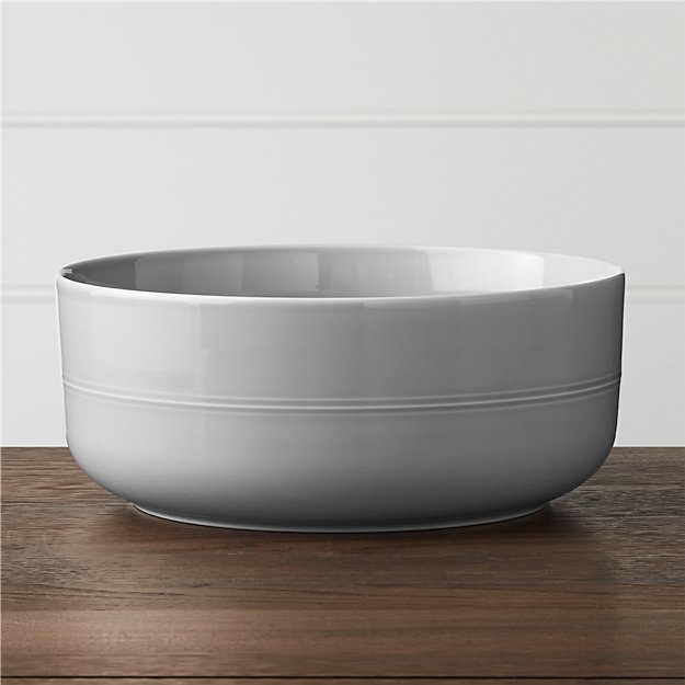 Hue Light Grey Serving Bowl Crate and Barrel