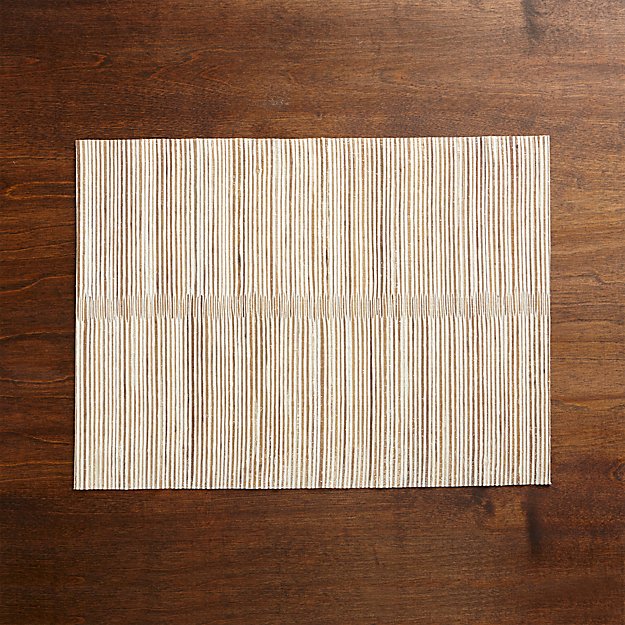 Hyacinth Metallic Placemat Crate and Barrel