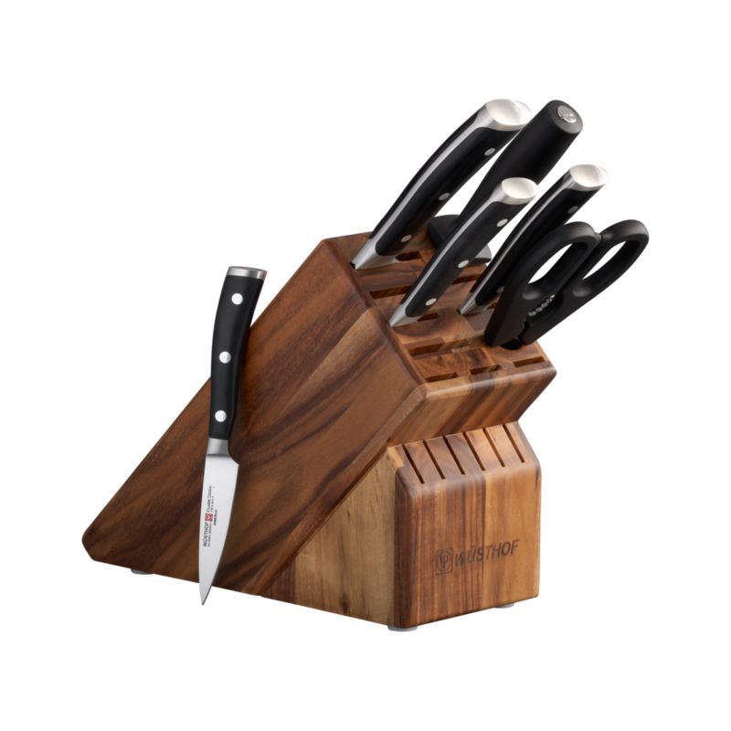 Wüsthof® Ikon 7-Piece Walnut Knife Block Set