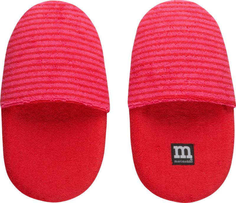 Marimekko Ilta Red and Pink Medium Slippers