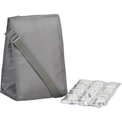 Insulated Grey Lunch Bag with Ice Mat