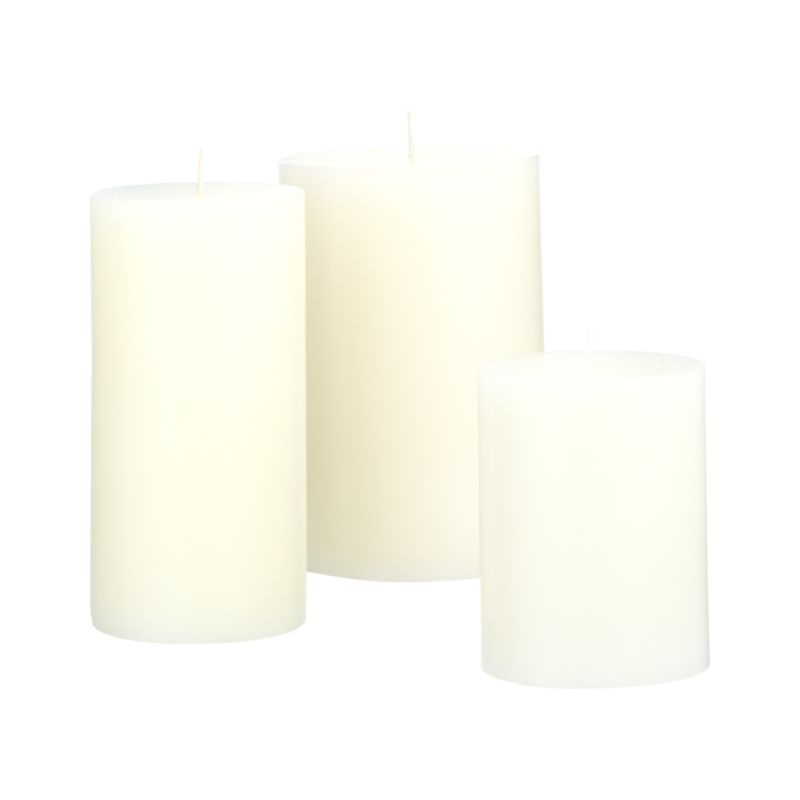 Ivory Pillar Candles
