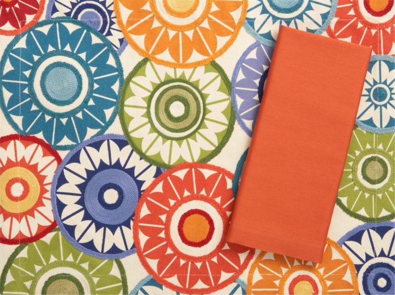 Jennie Placemat and Cotton Tiger Lily Napkin