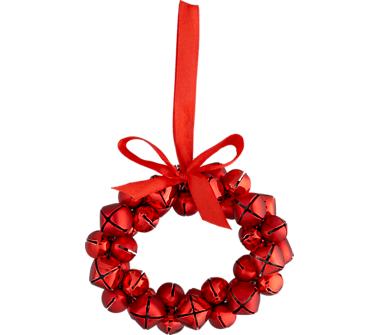 Crate & Barrel Jingle Bell Wreath Ornament