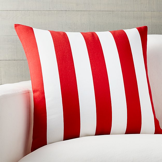 Jubilee Stripe 20" Pillow with FeatherDown Insert Crate and Barrel