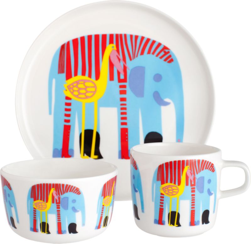 Marimekko Karkuteillä Kids 3-Piece Place Setting