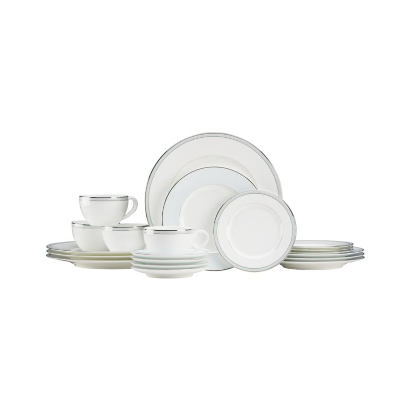 Blue 20-Piece Set: four five-piece place settings.
