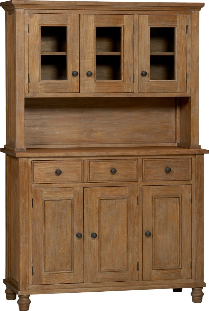 Kipling Grey Wash Buffet with Hutch Top