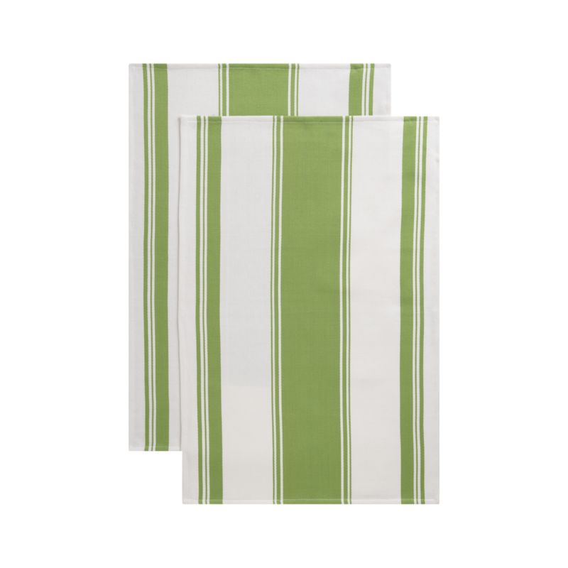 Kitchenette Green Dishtowels Set of Two
