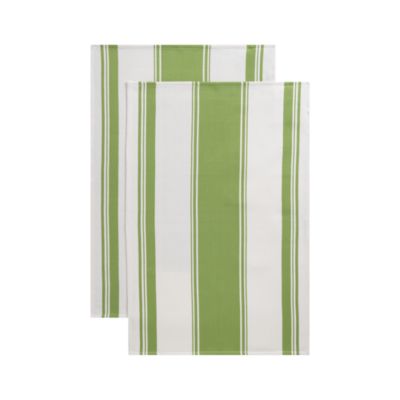 Set of 2 Kitchenette Green Dishtowels