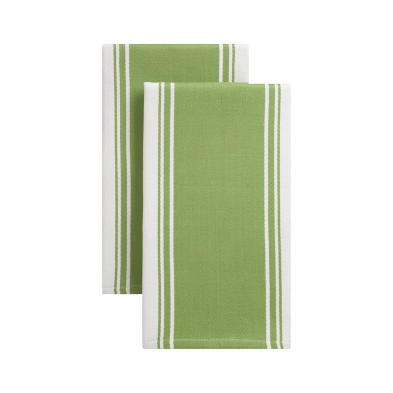 Set of 2 Kitchenette Green Dishtowels