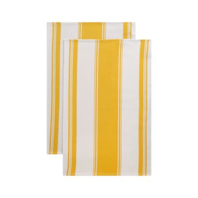 Set of 2 Kitchenette Yellow Dishtowels