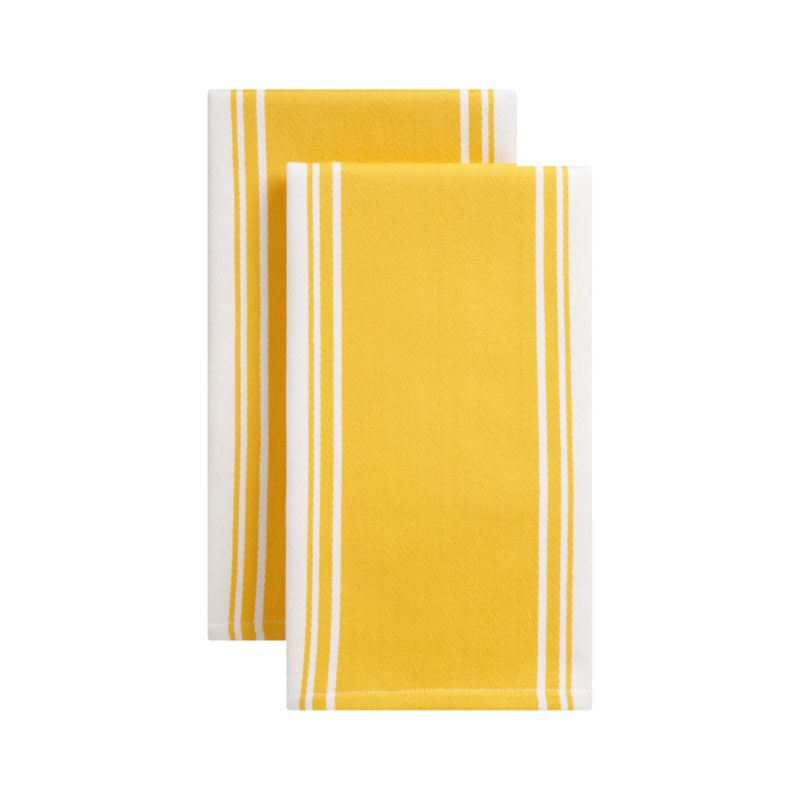 Set of 2 Kitchenette Yellow Dishtowels
