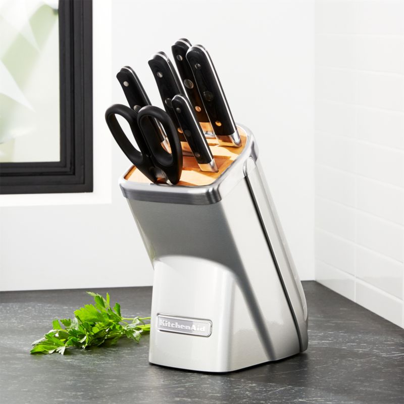 KitchenAid ® Professional Series 7-Piece Chrome Knife Block Set