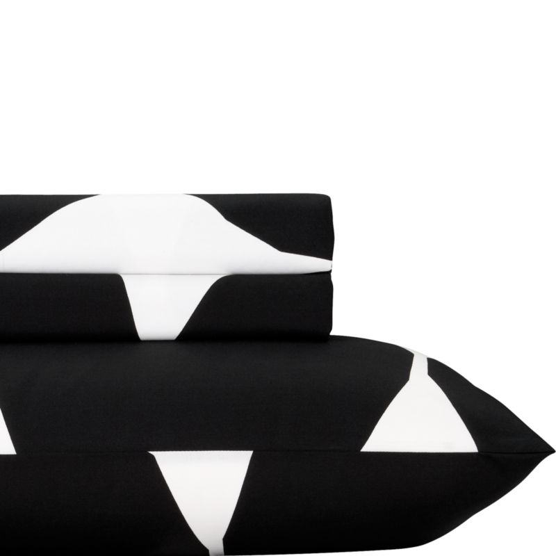 Marimekko Kivet Black Twin Extra Long Sheet Set