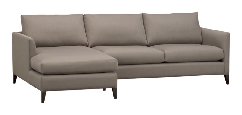 Klyne 2-Piece Sectional (Left Arm Chaise, Right Arm Apartment Sofa) in Sectional Sofas | Crate&Barrel from crateandbarrel.com
