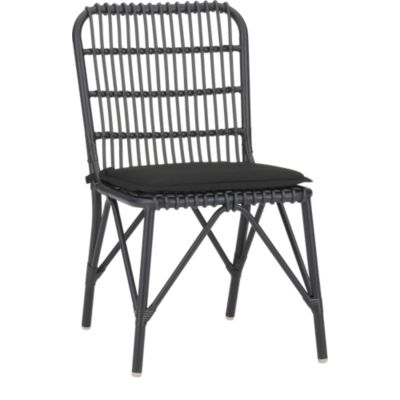 Kruger Black Dining Chair with Sunbrella® Cushion