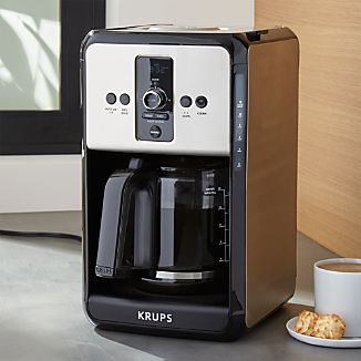 Krups Savoy Turbo 12-Cup Stainless Steel Coffee Maker with Glass Carafe
