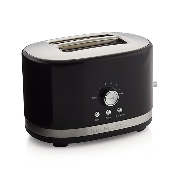 KitchenAid ® Onyx Black 2Slice Toaster Crate and Barrel